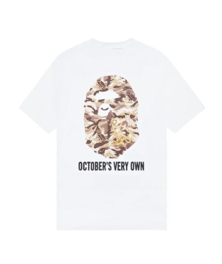 OVO x Bape Ape Head T-Shirt – White