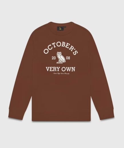 Ovo x Collegiate Crewneck Sweatshirt-Brown