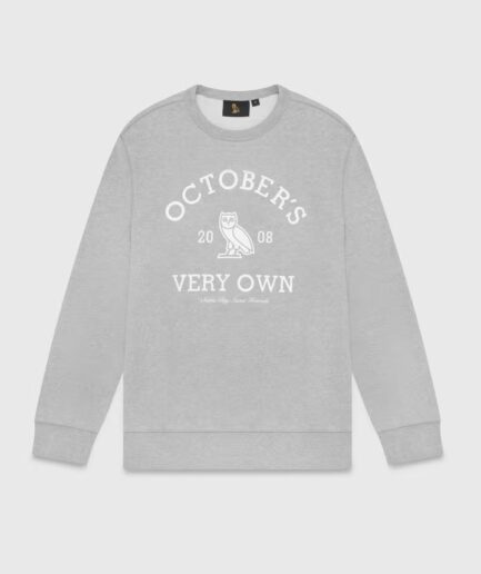 Ovo x Collegiate Crewneck Sweatshirt-Grey