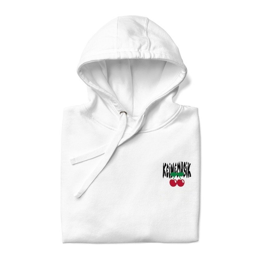 Keinemusik Pacha Logo Cherries Hoodie – White Keinemusik Pacha Logo Cherries Hoodie – White
