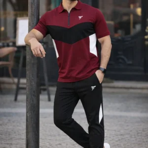 THE COTTON-COMFORT TRACKSUIT-MAROON