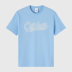 Sports Script Tee - Light Blue